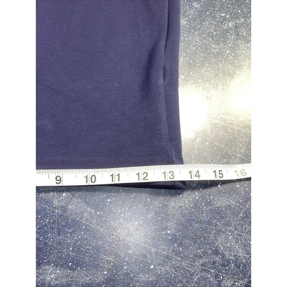 Lane Bryant Wide Leg Trousers Navy Blue Stretch Elastic Waist Pockets Sz 16 - Picture 10 of 10